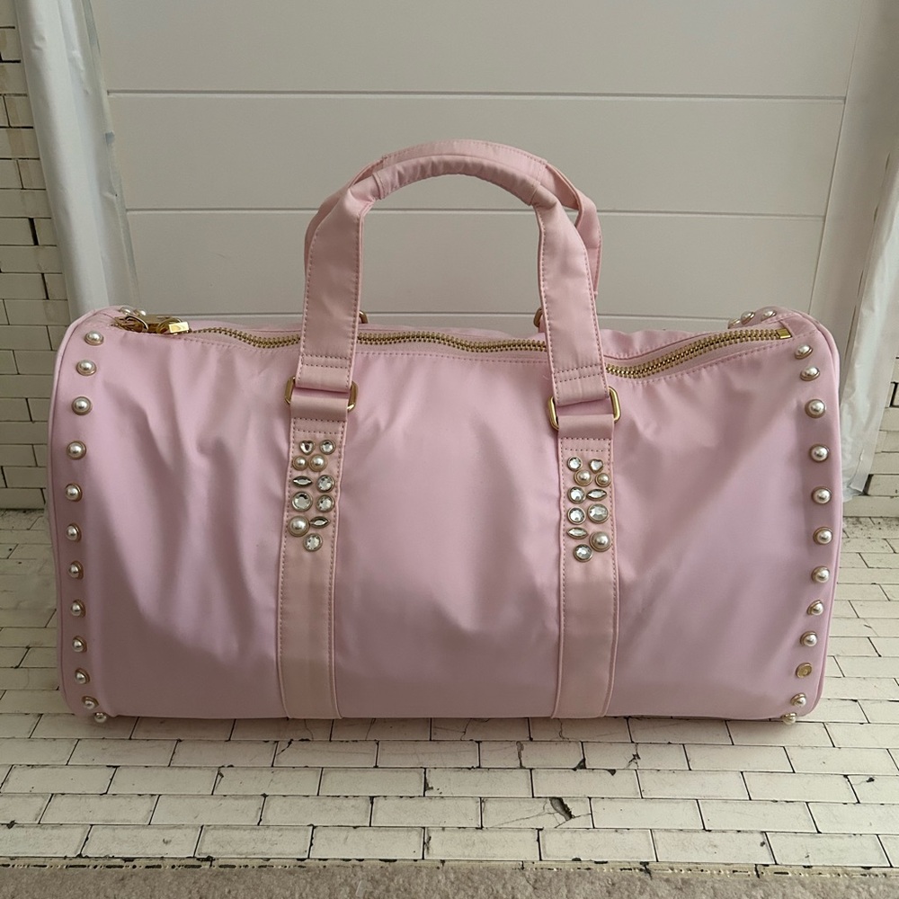 Stoney Clover Lane Pink Embellished Pearl Sequin Duffle